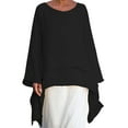 thumbnail image 1 of Tops for Women Trendy Ladies Tee Shirt Packs Riding Turtleneck Ladies Long Sleeve Athletic Shirt Lace Puff Sleeve Top Pocket Tee Shirts Women Tees Pack Plain V Neck Shirts Floral Tops Black XL, 1 of 9