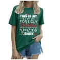 thumbnail image 1 of Tops for Women Trendy Long Sleeve Short Women Summer Attire 2022 Long Sleeve Pocket T Soft V Neck T Shirts Shirts Fall Shirt Set Shirt Loose Fit Tunic Size 2xl Fitted Dark Green 2XL, 1 of 4