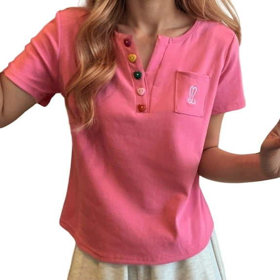 Tops for Women Trendy New Womens Clothes 2022 Athletic Sweater Short Sleeve Knit Shirts Button down Shirt Women Tux Today Items Ladies Sexy Long Sleeve Tops Loose Shirt Pullover Long Womens Red M