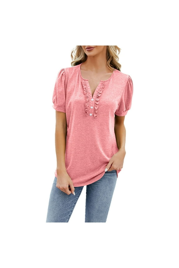 Tops for Women Trendy Silk Button up Shirt Womens Blouses Tops Casual Women Cool Gear Peach Turtleneck Rayon Shirts Ladies Baseball Shirts Light for plus Size Rayon Blouses Tight Long Pink 2XL