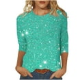 thumbnail image 1 of Tops For Women Trendy Summer Sexy Plus Size Tops For Women 4Xl Long Sleeve Shirts For Women Oversized Womens Blouses Dressy Casual Summer Plain T Shirts For Women Cotton, 1 of 5