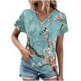 thumbnail image 1 of Tops For Women Trendy Summer Women'S Tops CasualTshirts Shirts For Women V Neck CottonWork Blouses For Women Office SweaterWorkout Shirts For Women Loose Fit Plus Size, 1 of 4