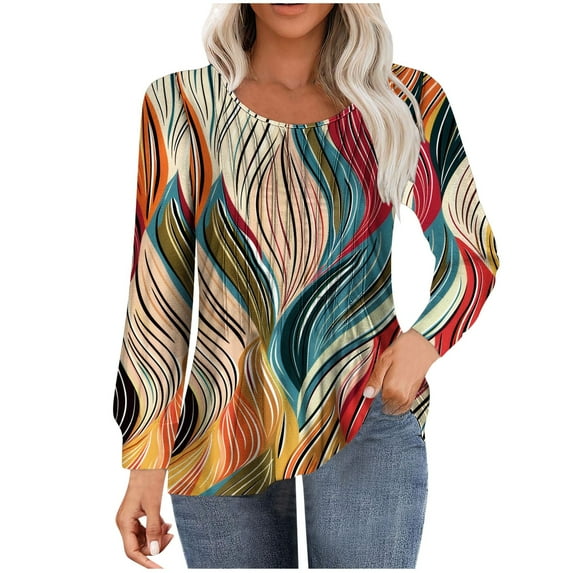 Tops For Women Trendy Summer Sexy Womens Summer Tops Casual Boho Fitted Long Sleeve Shirts For Women Graphic Blouses For Women Plus Size Sleeveless Womens V Neck T Shirts Multi Pack