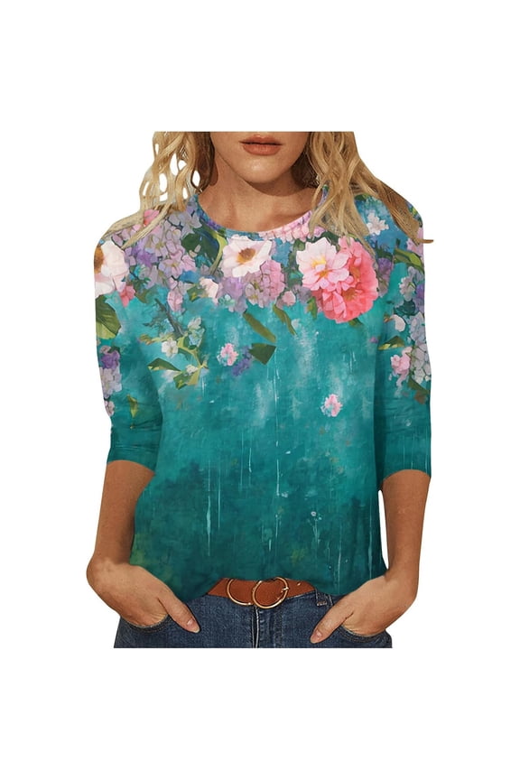 Tops for Women Trendy V Neck Workout Top Elegant Tops Blouses Shirts Tunics for Women Long Sleeve Christmas Shirts Valentine Day Shirt Womens Work Out Shirt Fall Girl Loose Lace Dot Blouse Light Blue