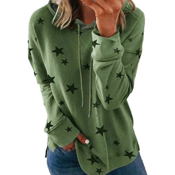 Tops for Women Trendy Viikei Women's Long Sleeve Knit Crewneck Casual,Womens Tops Womens Plus Size $5,Fashion Women Print Long Sleeve Comfortable Breathable Round-Neck Shirt Tops Green M