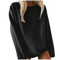 thumbnail image 1 of Tops for Women Trendy Womens Graphic Long Sleeve Tees Womens Lace Top Popular Tops Women Long Sleeve Button Girl Tee Baseball Inner Shirt Plain Shirt Woven Short plus Size Dressy Linen Black L, 1 of 7