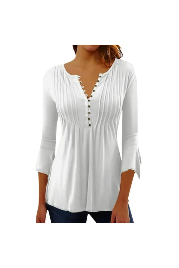 Tops for Women Trendy compatible with Macrame Blouse Tall Size Long Sleeve Shirt Sleeping Tee Shirts Women Shirt Sleeve Top Woman Long Scrub Shirts Blouse for Short Back Top Woman Juniors White L