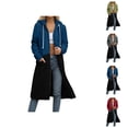 thumbnail image 1 of Tops for Women Women's Solid Color Sweatshirt Women's Long Sleeve Zip Up Hoodie Lined Winter Warm Oversized Pullover Casual Loungewear Cozy Soft Outerwear Jacket, 1 of 5