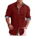 thumbnail image 1 of Tops Women's Shirts Women's Short Sleeve Collar Solid Color Women's Shirts, 1 of 4