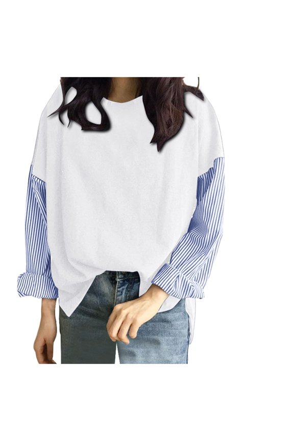 Tops Women's T Shirts Long Sleeved Loose Tunics Body Modifying Pullovers Sweaters Solid Color T Shirts