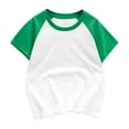 thumbnail image 1 of Tops for Girls Fashion Short Sleeve Crewneck Basic Raglan Tees Summer Girls Clothing Size 2-12, 1 of 3