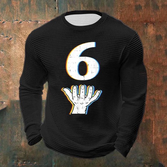 Tops for Men Long Sleeve Fitness Round Neck Loose Casual Solid Color T-shirt Sports Sweatshirt,Mens Blouse Black XXXXL