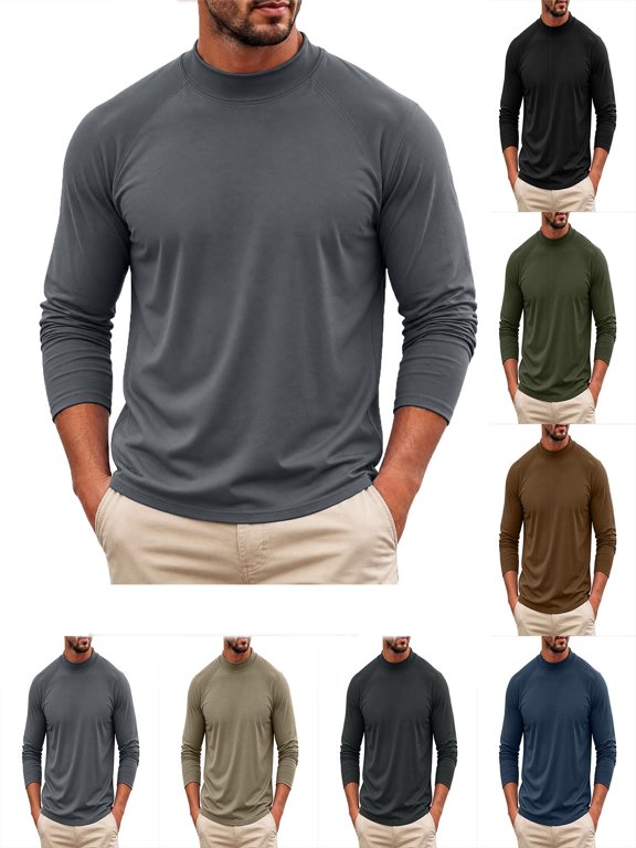 Tops for Men Plus Size Long Sleeve Pullover Shirts Comfort Tops, Going Out Shirt, Loose Fit,Casual Basic Pullover Tops