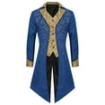 thumbnail image 1 of Tops for Men Tailcoat Jacket for Halloween Costume Medieval Punk Long Sleeved Blazer Mens Coats Multicolor L, 1 of 5
