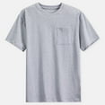 thumbnail image 1 of Tops for Men under $5 Short Sleeve V-Neck Solid Regular Pullover Casual T-Shirt Gray M, 1 of 3