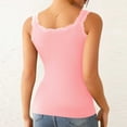 thumbnail image 1 of Tops for Women Camisole Sleeveless Bottoming Round Neck Summer Tank Pink S, 1 of 4
