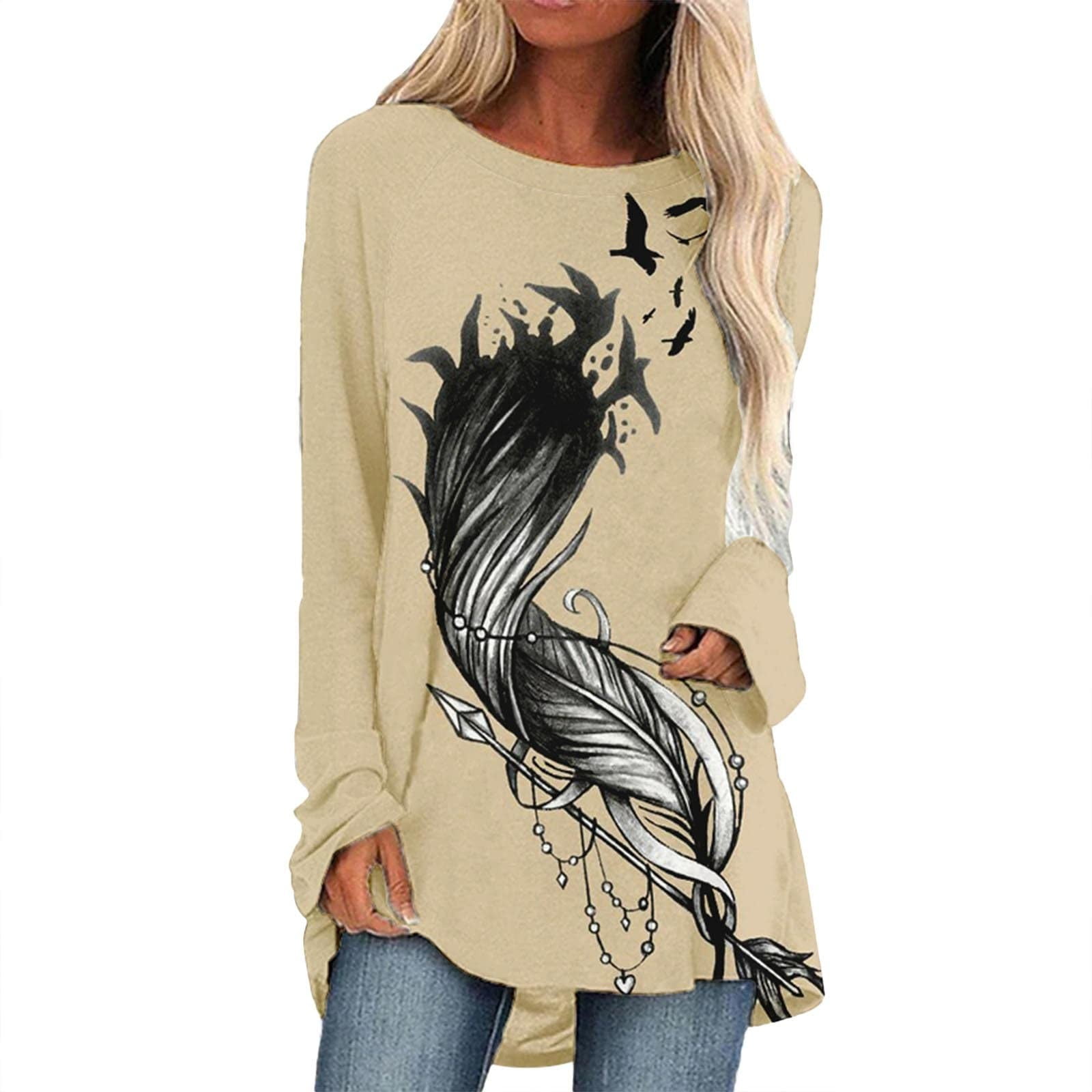 Womens Aztec Sweater Geometric Print Long Sleeve Top Cute Western Cowgirl  Clothes T Shirt Pullover Sweatshirts : : Clothing, Shoes 