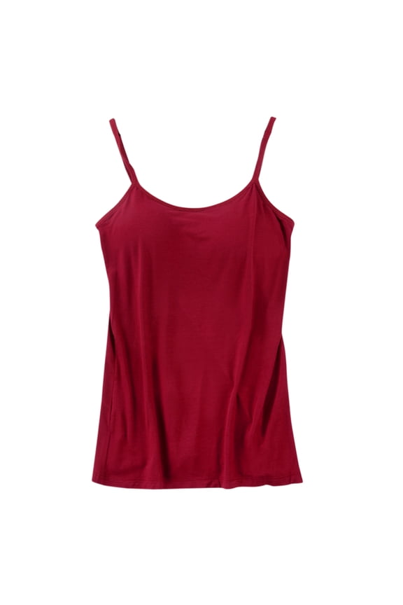 Tops for Women Cotton Adjustable Camisole With Frame Bra Stretch Undershirt