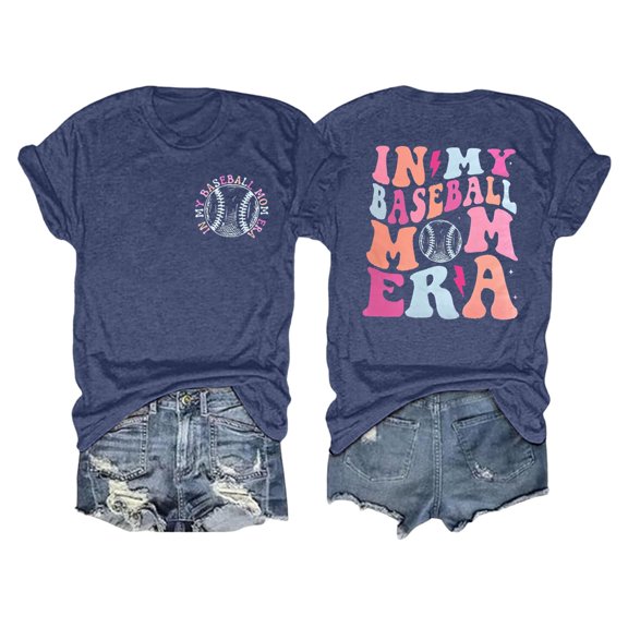 Tops for Women Crewneck Short SLeeve Loose Fit Letter Printed Tees Fashion Spring Causal Fashion Basic T Shirt