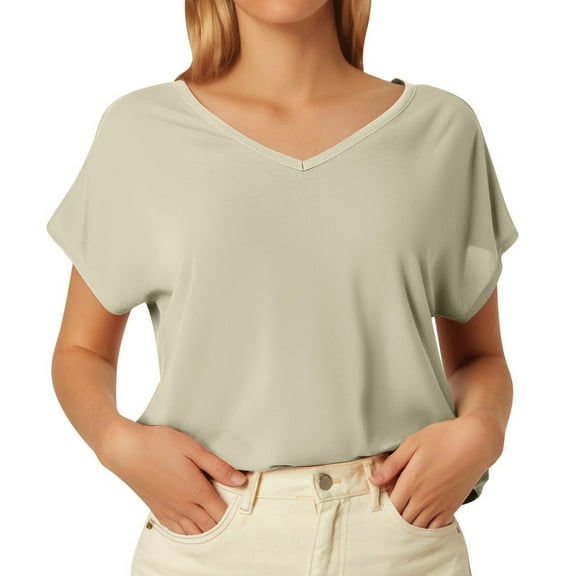Tops for Women Fall Short Sleeve Solid Color Shirts Casual Soft Trendy Y2K Blouses
