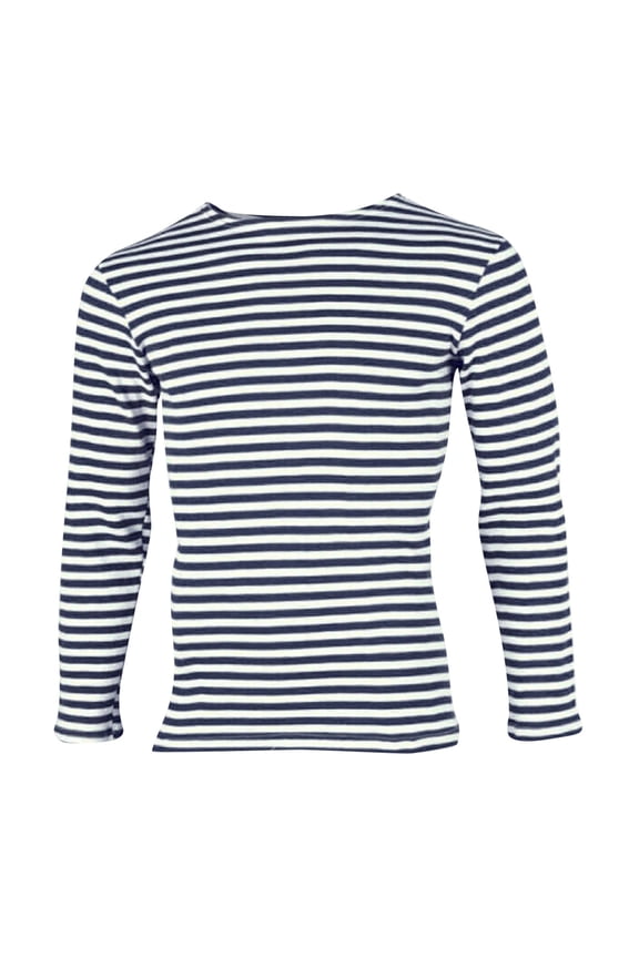 Tops for Women Long Sleeve Striped Printed Crew Neck Womens Undershirts,Navy,S