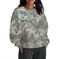 thumbnail image 1 of Tops for Women Plus Size Leaf Print Long Sleeve Round Neck Print Loose Oversized Sweatshirts Fall Long Sleeve Sweatshirt Gray4 XL, 1 of 6