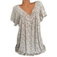 thumbnail image 1 of Womens Plus Size Shirts Tops Short Sleeve Blouse Casual Pullover Tee TShirts for Ladies, 1 of 5