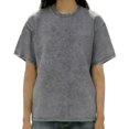 thumbnail image 1 of Tops for Women Short Sleeve Washed Graphic Casual Basic Summer Loose T Shirts Grey 4XL, 1 of 3