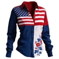 thumbnail image 1 of Tops for Women Trendy Casual Patriotic American Flag 250Th Anniversary Blouse Summer Tops, 1 of 3