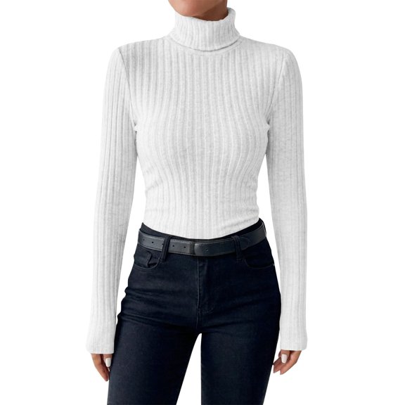 Tops for Women Trendy Fleece Ribbed Knit V Neck Warm Fall Spring Basic Trendy Tops