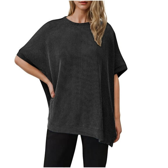 Tops for Women Trendy Going Out Going Out Tops Plus Size Pink Dressy Tshirts Shirts Cotton Blouses Short Sleeve Dressy Casual