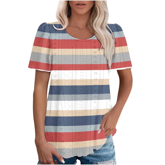 Tops for Women Trendy Going Out Tops Trendy Plus Size Halter Tshirts Shirts Cotton Pack Plus Size Blouses 3X Dressy