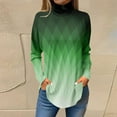 thumbnail image 1 of Tops for Women Trendy Long Sleeve Fall Blouses Printed Turtleneck Top Loose Winter Shirts Cozy Lightweight T Shirts, 1 of 5