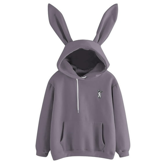 Summer Tops Viikei Zip Up Hoodies for Women Sweatshirt for Women Womens Long Sleeve Rabbit Hoodie Sweatshirt Pullover Tops Blouse