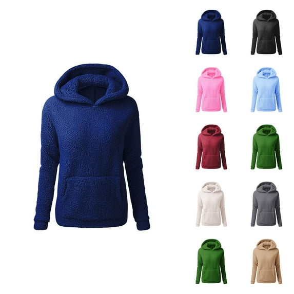 Tops for Women Women's Solid Color Sweatshirt Women Long Sleeve Letter Solid Color Hoodie Sweatshirts Pullover Sweatshirts Top Blouse