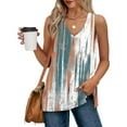 thumbnail image 1 of Tops for Women under $5 Sleeveless Solid V-Neck Casual Tank Tops for Women Summer T Shirts Trendy Basic Tee Multicolor XL, 1 of 6
