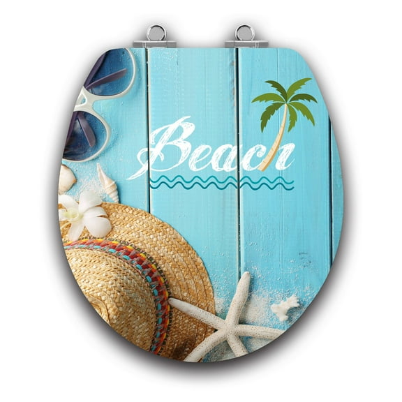 Topseat 6TS2R3166SL Beach Round Toilet Seat