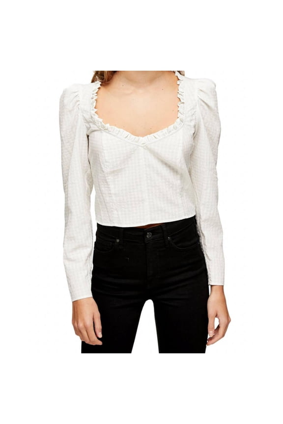 Satin Prairie Crop Top, Size 4