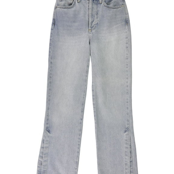 Topshop Womens Split Flared Jeans, Blue, 26