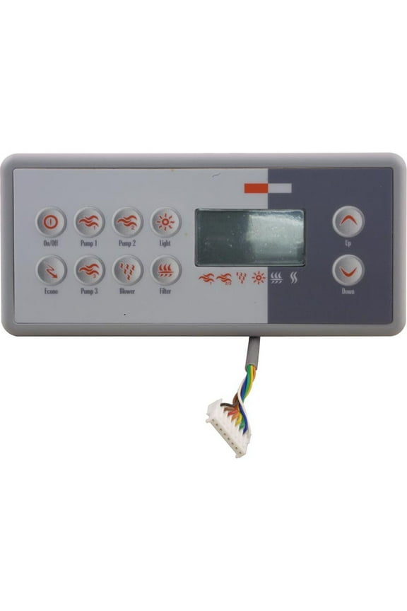 Topside, Gecko TSC 8/K 8, 10 Button, 3 Pump, Large Rec, LCD