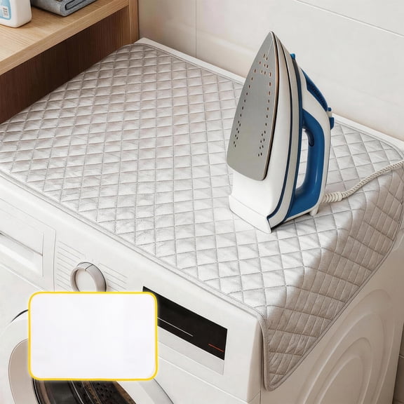 Topsome Magnetic Ironing Mat for Tabletop, 18" x 33" Portable Heat Resistant Ironing Blanket, Ironing Board Alternative Cover for Washer Dryer, Countertop & Bed, Foldable Iron Anywhere Mat