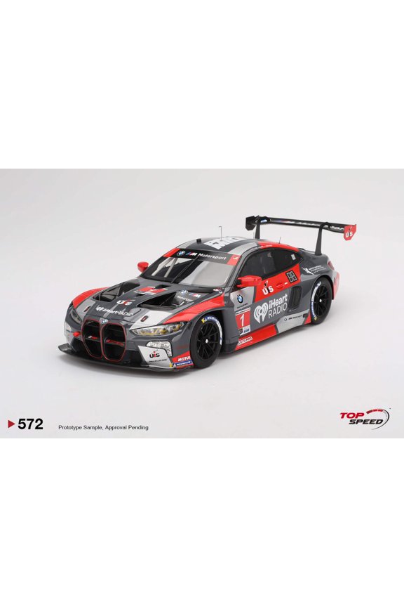 Top Speed TS0572 BMW M4 GT3 No.1 Bryan Sellers - Madison Snow - Neil Verhagen Paul Miller Racing 12 Hours of Sebring 2024 1-18 Scale Model Car