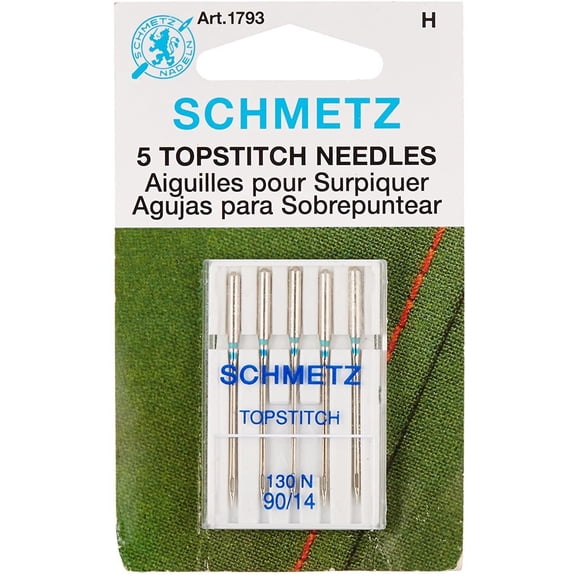 Topstitch Machine Needle-Size 90/14 5/Pkg 2 Pack