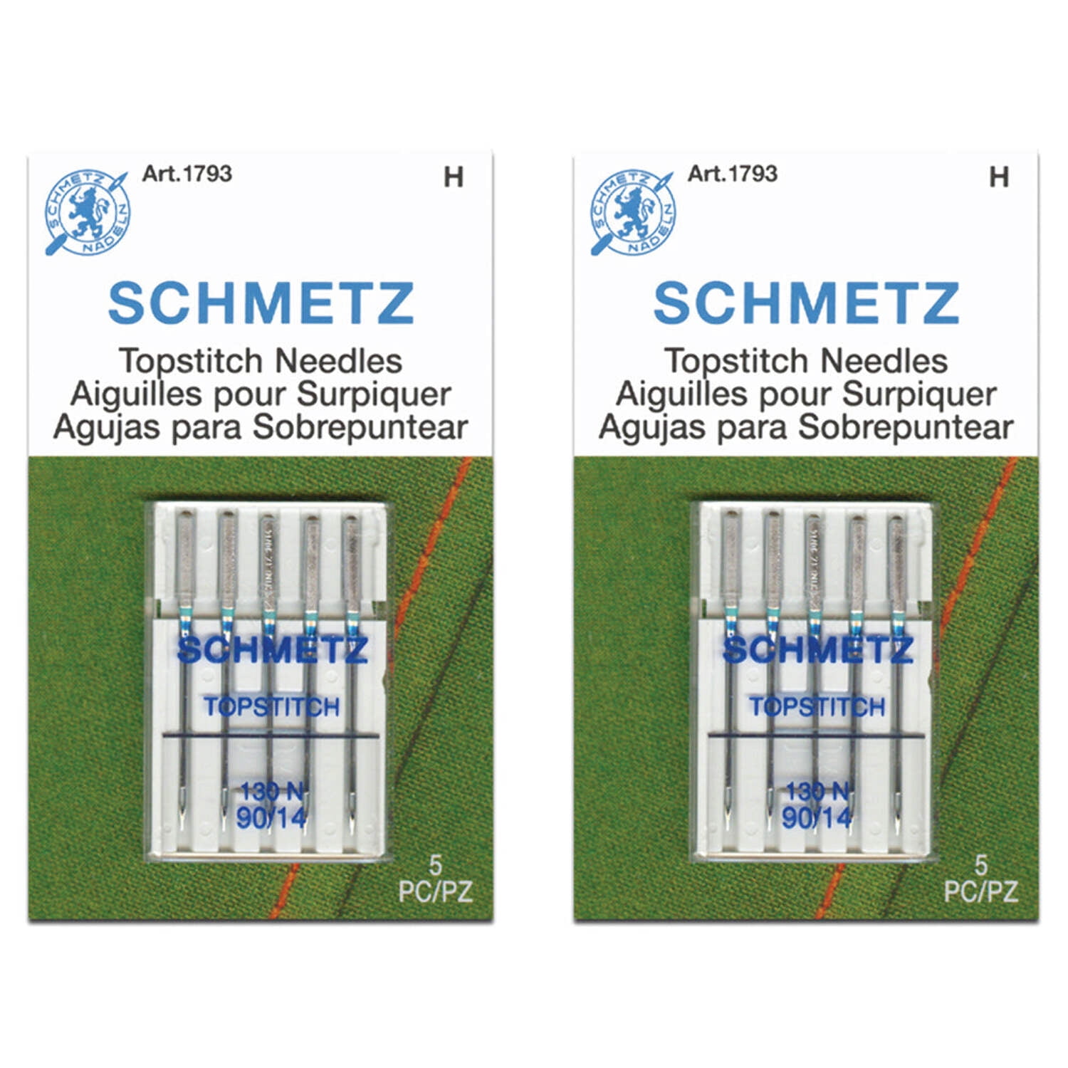 SCHMETZ Topstitch Sewing Machine Needles, Elongated Eye, Machine ...