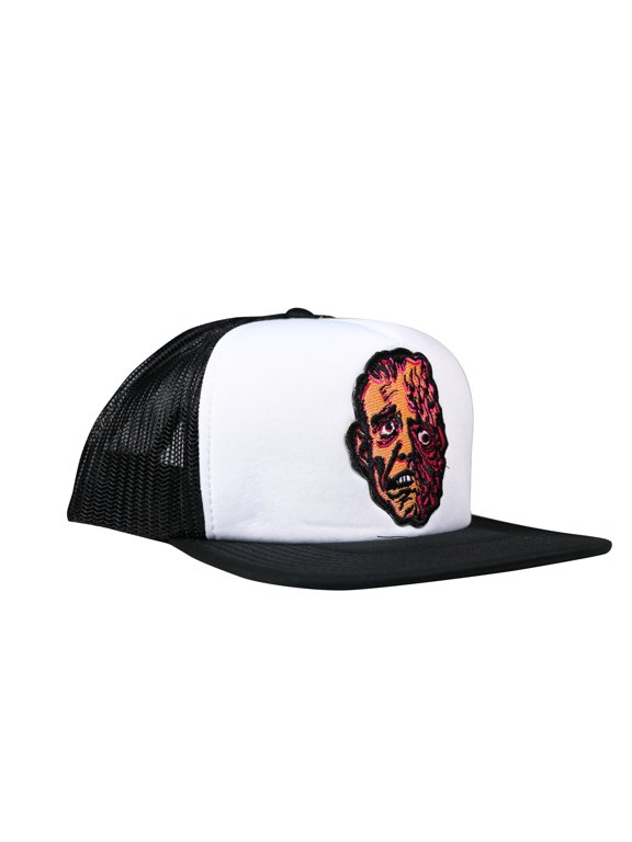 Horror Horrible Melting Man Patch Snapback Trucker Hat White