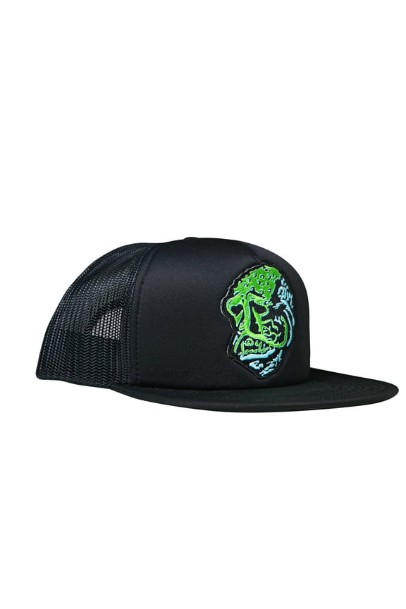 Horror Lagoon Monster Patch Snapback Trucker Hat Black