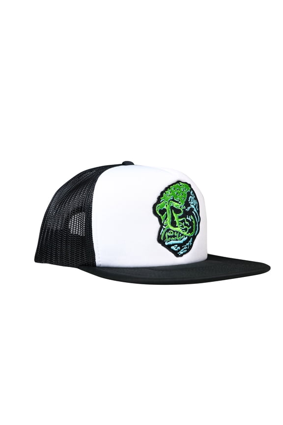 Horror Lagoon Monster Patch Snapback Trucker Hat White