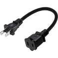 thumbnail image 1 of Toptekits 1' Polarized US Power Cable 2-Prong Male/Female, Black, 1 of 8