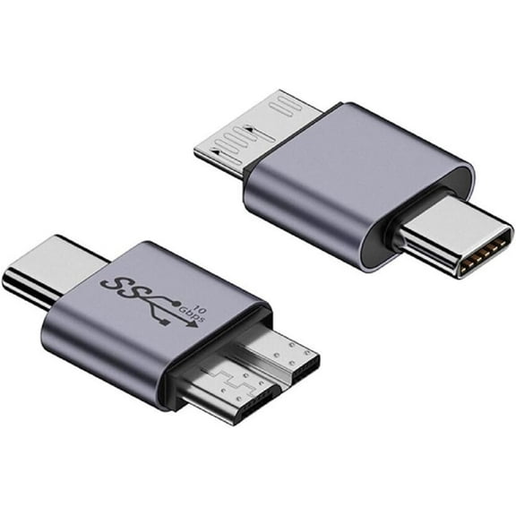 Toptekits 2-Pack Micro-B Android Male to Type-C Male Converter Connector, 7.5W Charging Power, 10Gps high-Speed Transmission Adapter (Type C Male to Micro B)