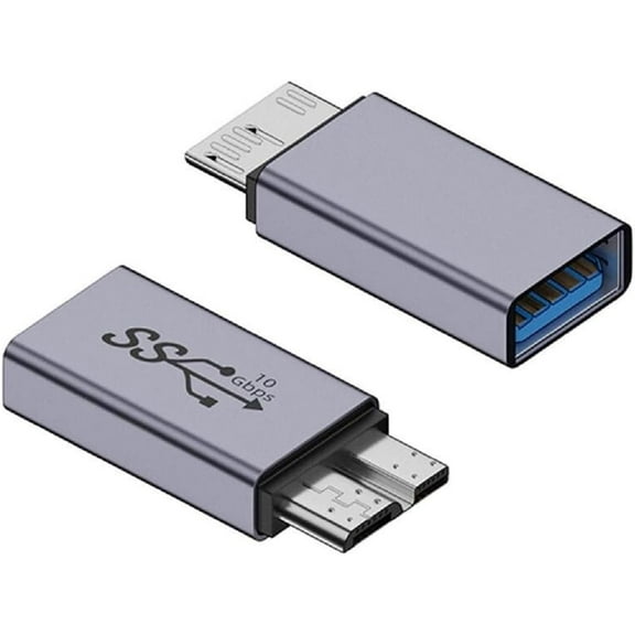 Toptekits 2-Pack Micro-B Android Male to USB Female Converter Connector, 7.5W Charging Power, 10Gps high-Speed Transmission Adapter (USB3.0 Female to Micro B)